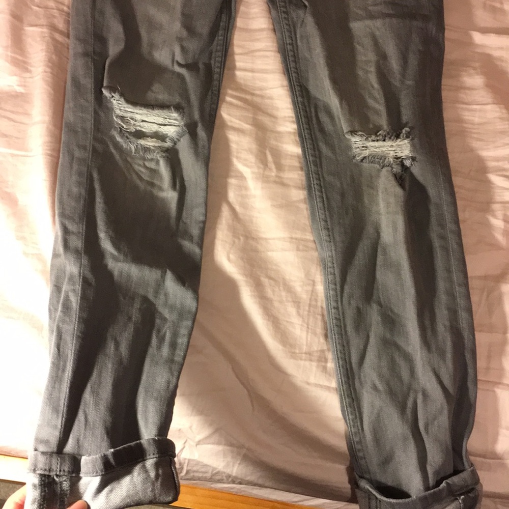 Gray Ripped Jeans - Picture 2 of 4